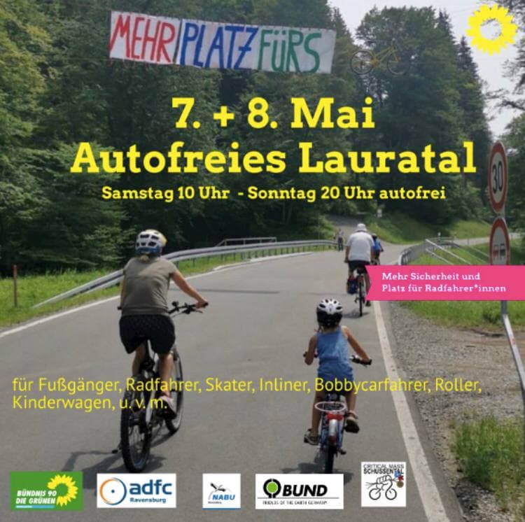 Autofreies Lauratal am 7. + 8. Mai
