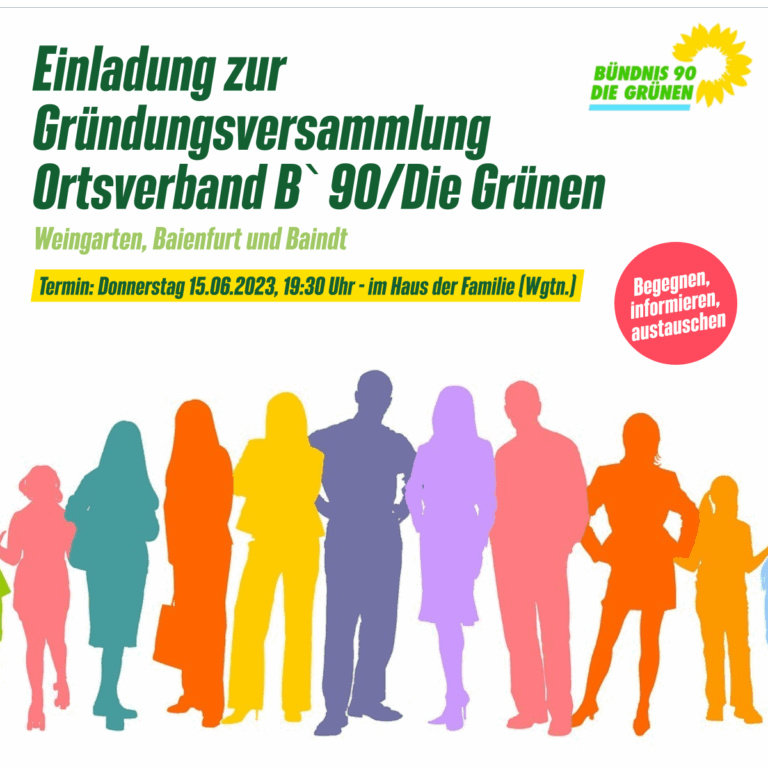 Gemeinsame Themen – gemeinsamer B`90/Die Grünen Ortsverband im Oberen Schussental