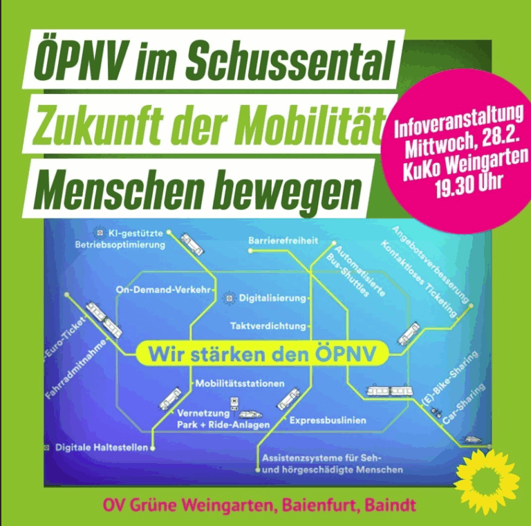 Veranstaltung zu „Zukunft des ÖPNV im Schussental“