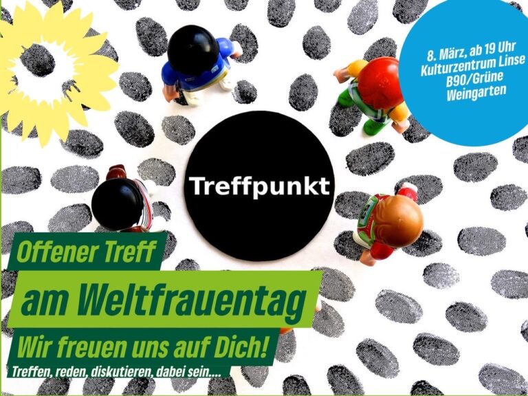 Grüne Frauen laden ein zum: Offenen Treff am Weltfrauentag 08.03.2024, ab 19 Uhr