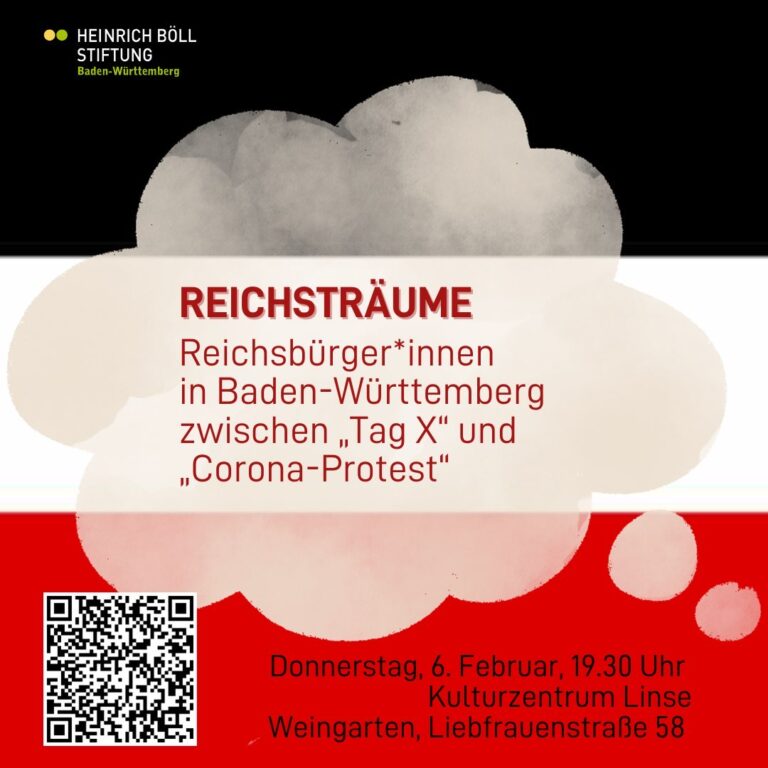 Reichsträume – Reichsbürger*innen in Baden-Württemberg zwischen „Tag X“ und „Corona-Protest“ – Vortrag und Diskussion
